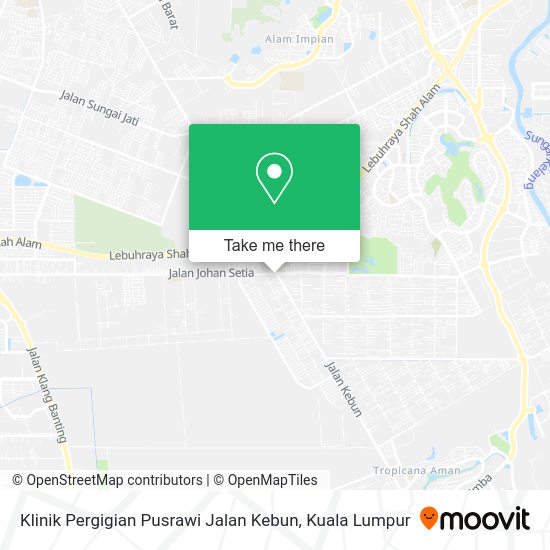 Peta Klinik Pergigian Pusrawi Jalan Kebun