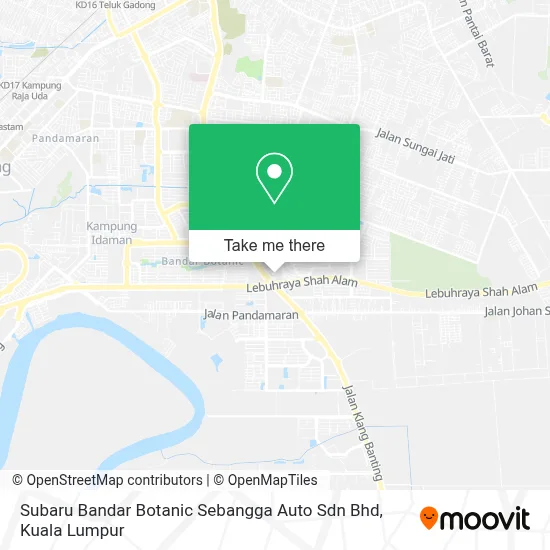 Subaru Bandar Botanic Sebangga Auto Sdn Bhd map