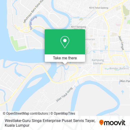 Westlake-Guru Singa Enterprise Pusat Servis Tayar map