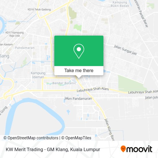 Peta KW Merit Trading - GM Klang