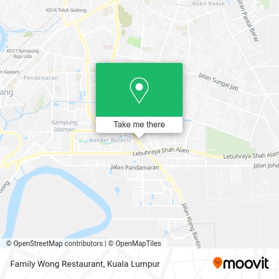 Family Wong Restaurant map