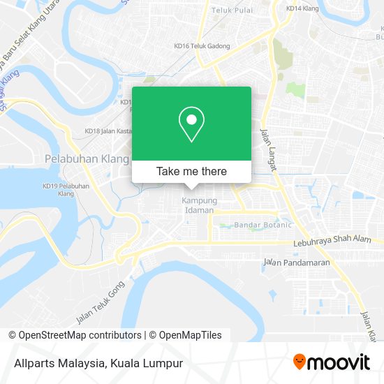 Peta Allparts Malaysia