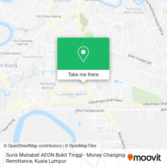 Peta Suria Muhabat AEON Bukit Tinggi - Money Changing Remittance