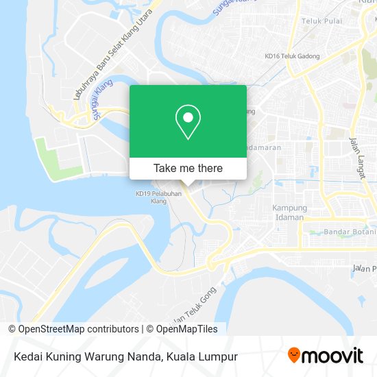 Peta Kedai Kuning Warung Nanda