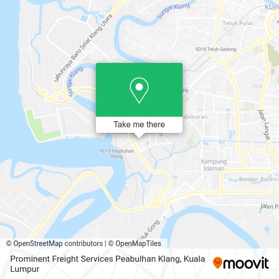 Prominent Freight Services Peabulhan Klang map