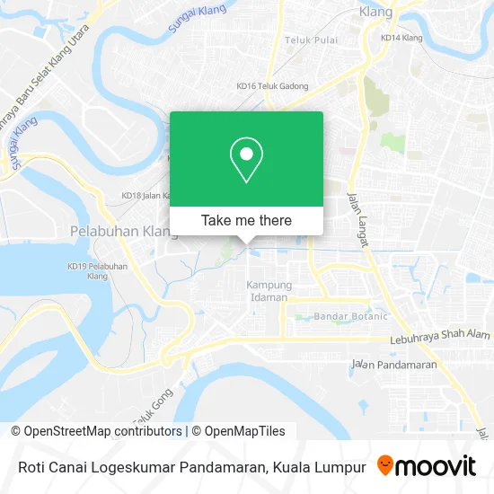 Roti Canai Logeskumar Pandamaran map