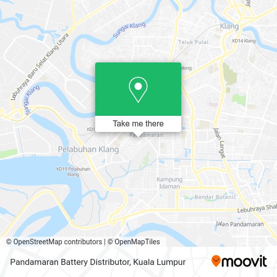 Pandamaran Battery Distributor map