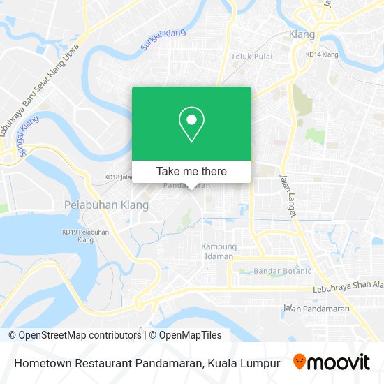 Peta Hometown Restaurant Pandamaran