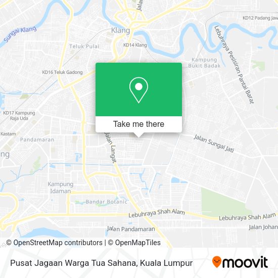Peta Pusat Jagaan Warga Tua Sahana