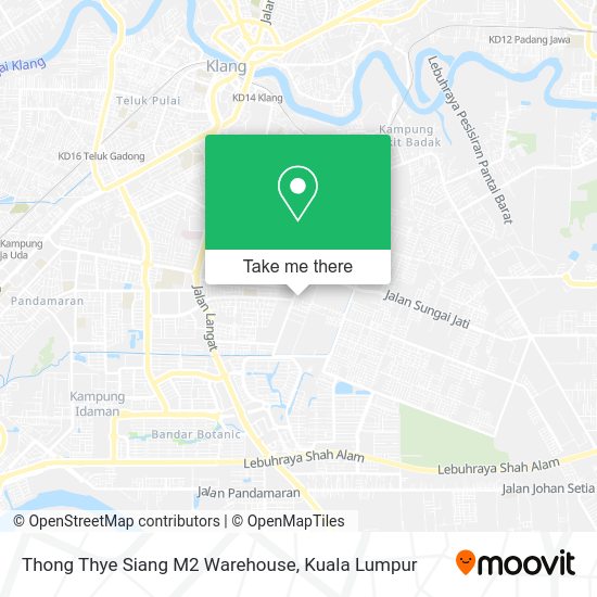 Peta Thong Thye Siang M2 Warehouse