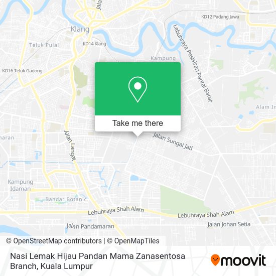 Peta Nasi Lemak Hijau Pandan Mama Zanasentosa Branch