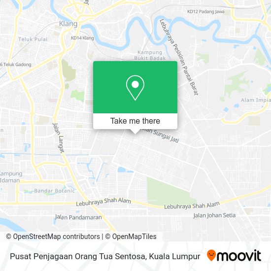 Peta Pusat Penjagaan Orang Tua Sentosa