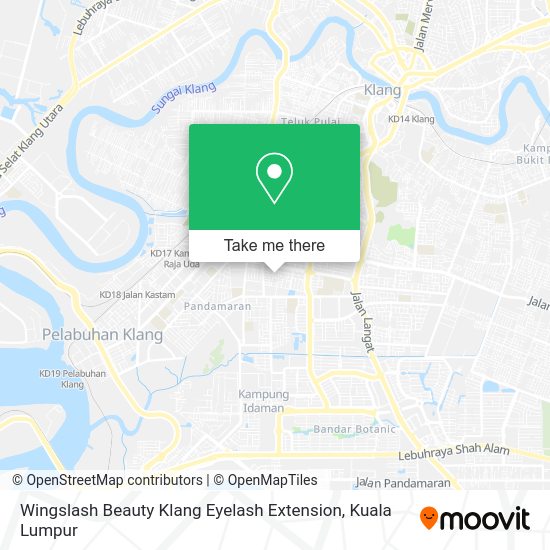 Wingslash Beauty Klang Eyelash Extension map
