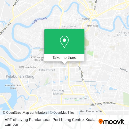 Peta ART of Living Pandamaran Port Klang Centre