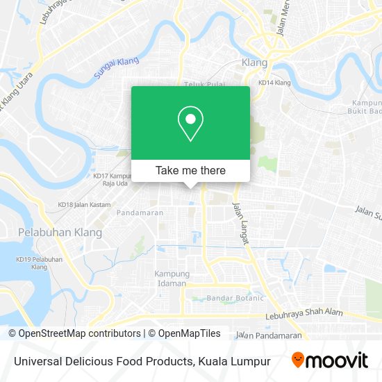 Universal Delicious Food Products map