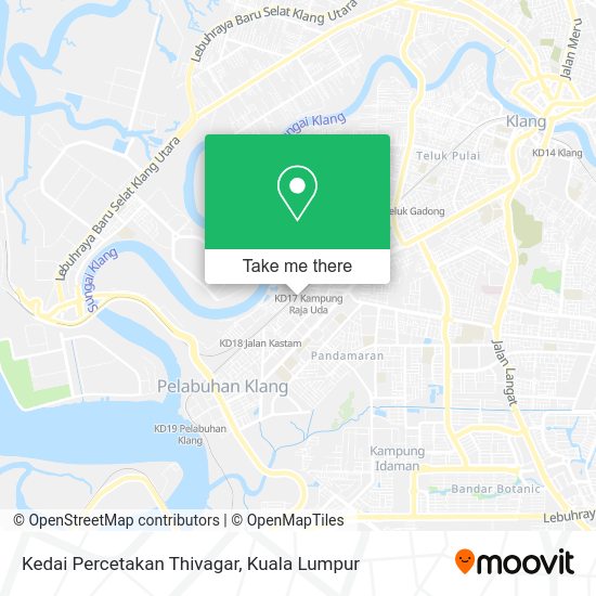 Kedai Percetakan Thivagar map