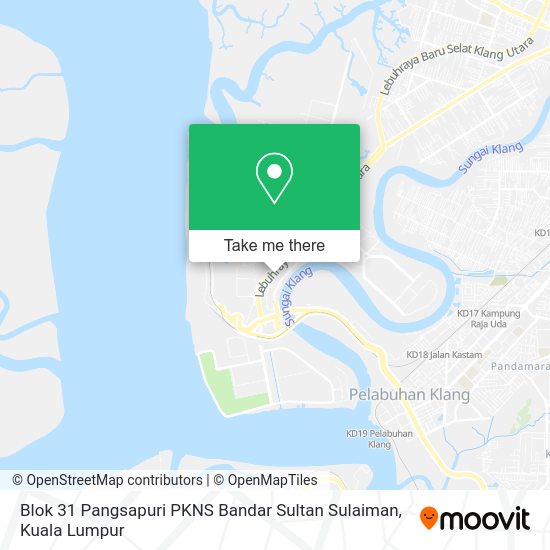 Blok 31 Pangsapuri PKNS Bandar Sultan Sulaiman map