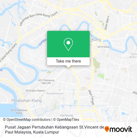Peta Pusat Jagaan Pertubuhan Kebangsaan St.Vincent de Paul Malaysia