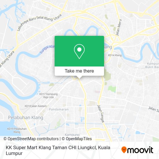 Peta KK Super Mart Klang Taman CHI Liungkcl