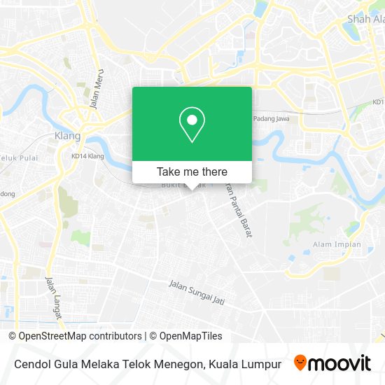 Peta Cendol Gula Melaka Telok Menegon