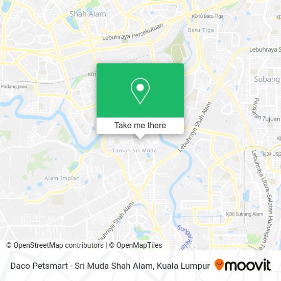 Daco Petsmart - Sri Muda Shah Alam map