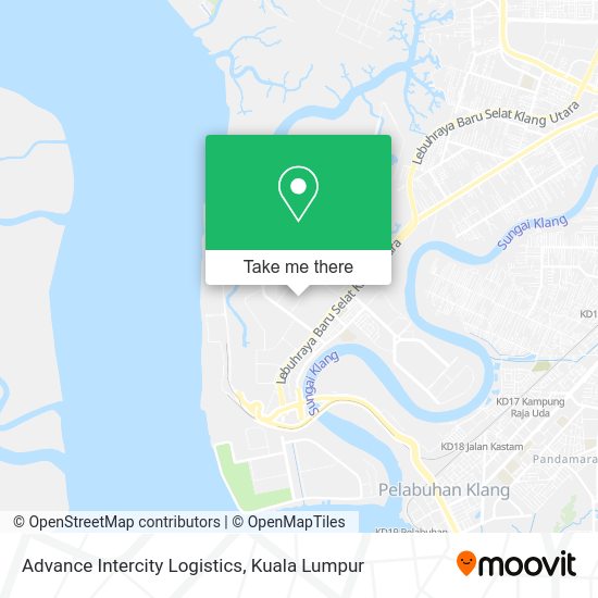 Advance Intercity Logistics map