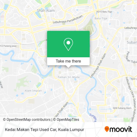 Kedai Makan Tepi Used Car map