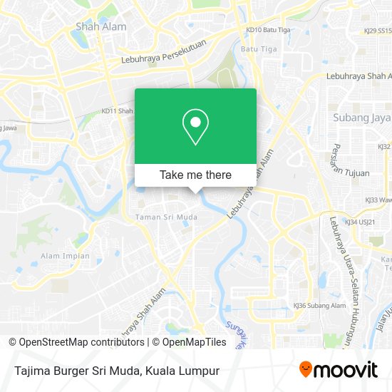 Peta Tajima Burger Sri Muda