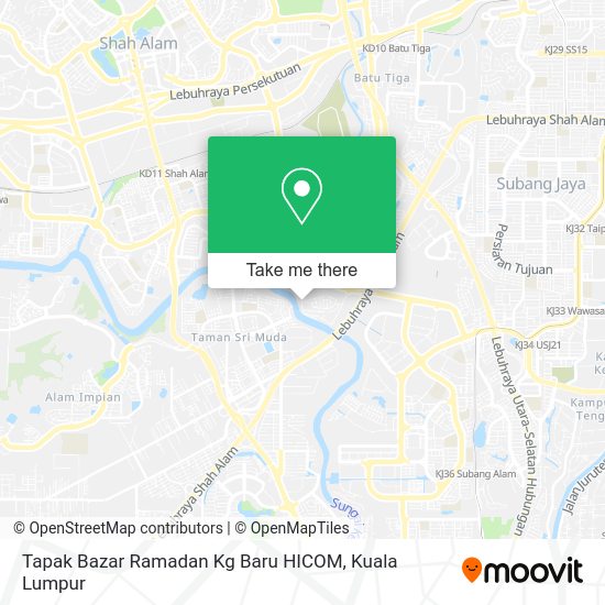 Tapak Bazar Ramadan Kg Baru HICOM map