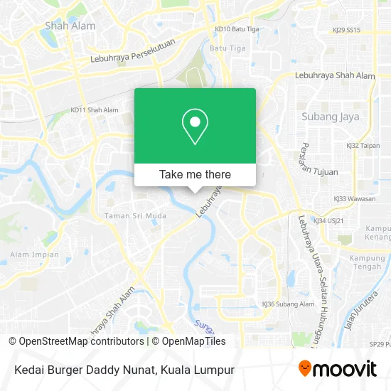 Kedai Burger Daddy Nunat map