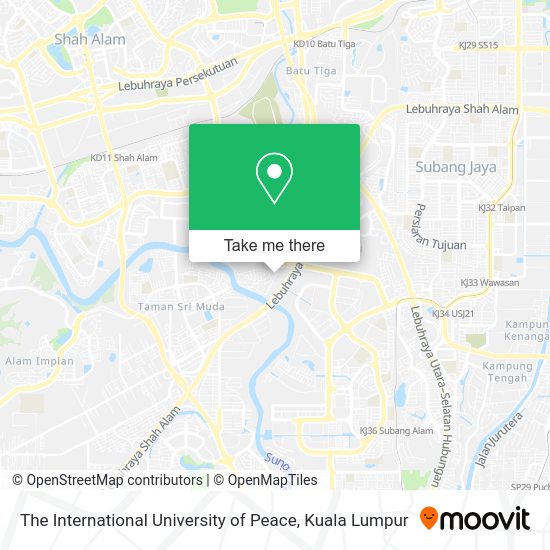 The International University of Peace map