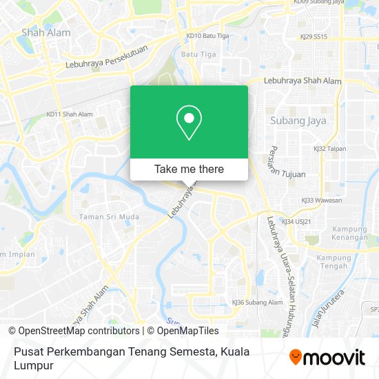 Peta Pusat Perkembangan Tenang Semesta