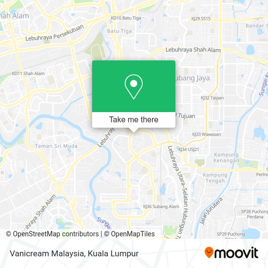 Vanicream Malaysia map