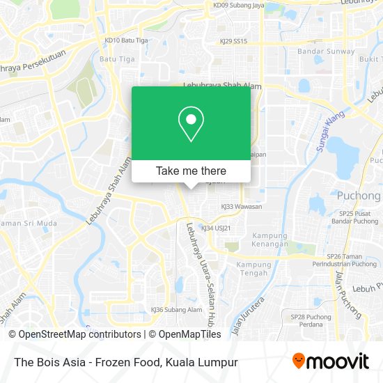 The Bois Asia - Frozen Food map