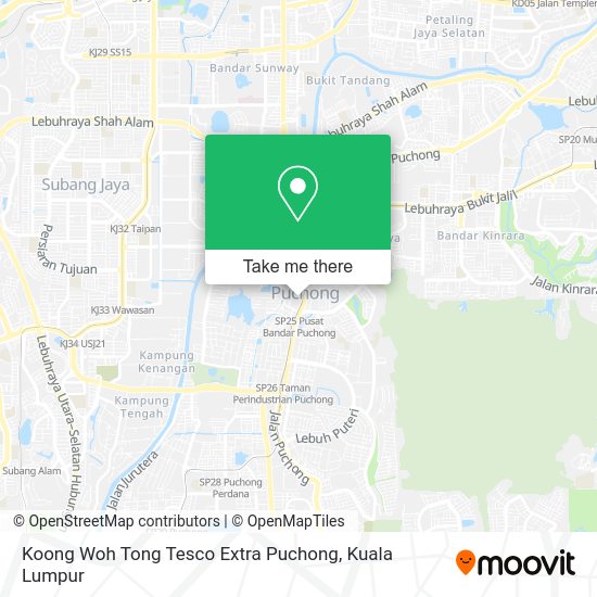Koong Woh Tong Tesco Extra Puchong map
