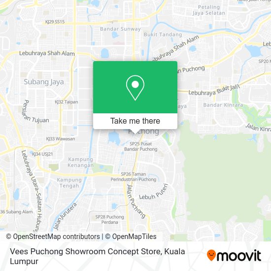 Vees Puchong Showroom Concept Store map