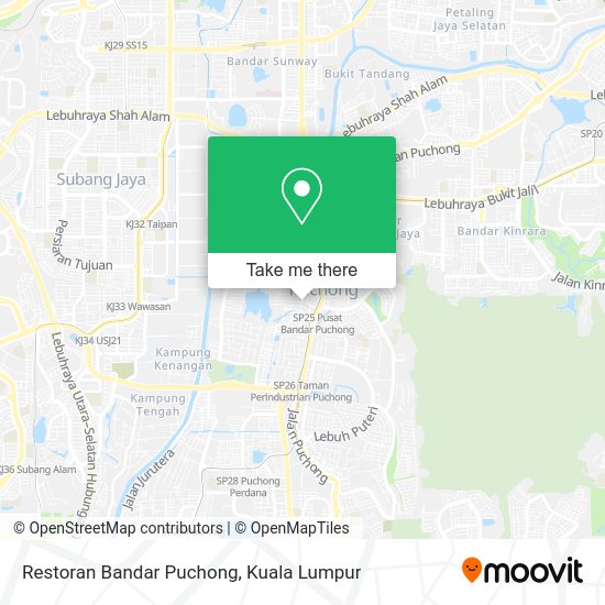 Restoran Bandar Puchong map