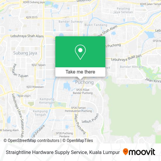 Straightline Hardware Supply Service map