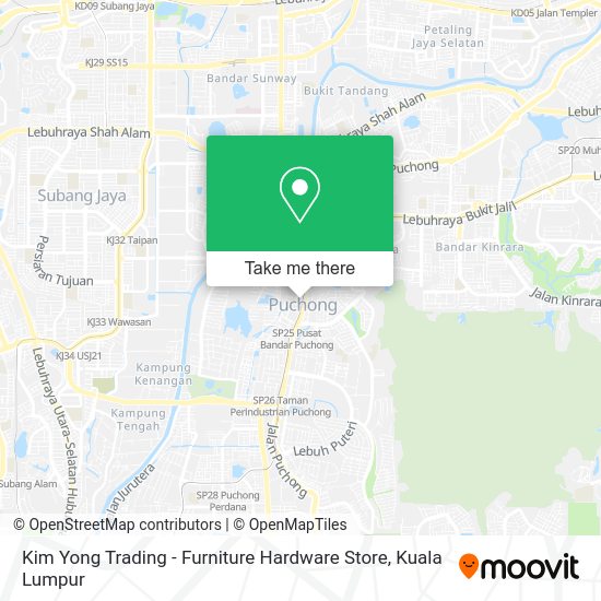 Kim Yong Trading - Furniture Hardware Store map