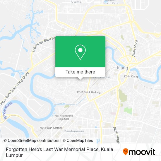 Peta Forgotten Hero's Last War Memorial Place