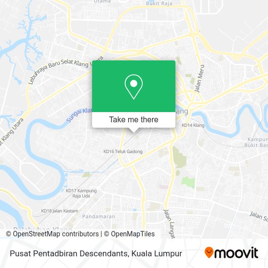 Pusat Pentadbiran Descendants map