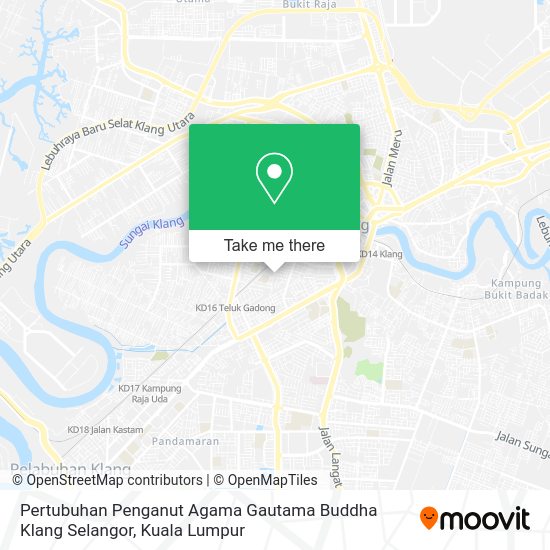 Peta Pertubuhan Penganut Agama Gautama Buddha Klang Selangor