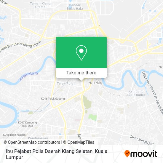 Peta Ibu Pejabat Polis Daerah Klang Selatan