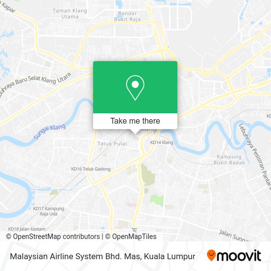 Peta Malaysian Airline System Bhd. Mas
