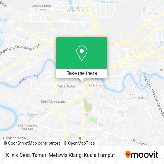 Peta Klinik Desa Taman Melawis Klang