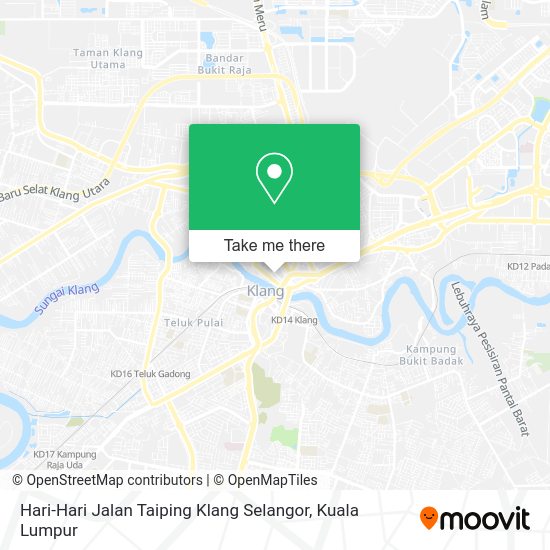 Peta Hari-Hari Jalan Taiping Klang Selangor