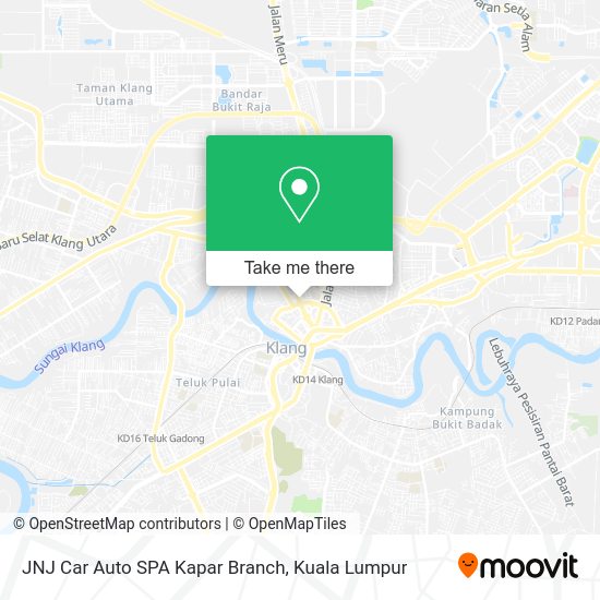 JNJ Car Auto SPA Kapar Branch map