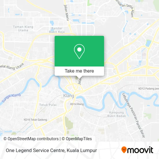 One Legend Service Centre map