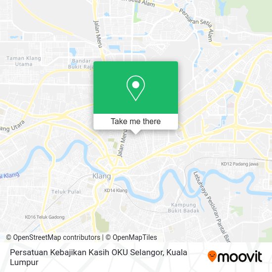 Persatuan Kebajikan Kasih OKU Selangor map