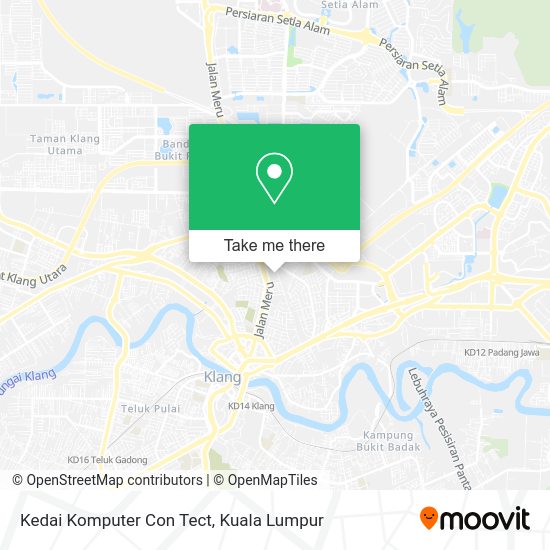 Kedai Komputer Con Tect map